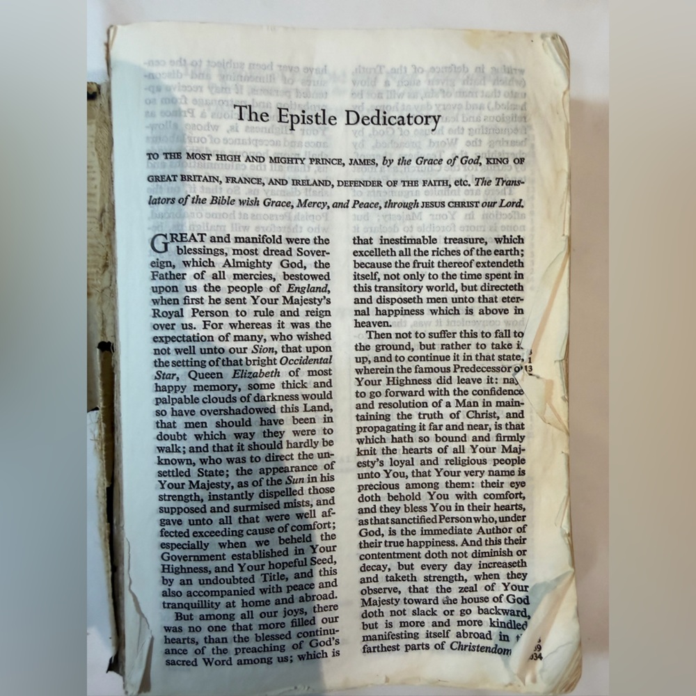 Vintage‎ 1961 King James Holy Bible Red Letter Edition